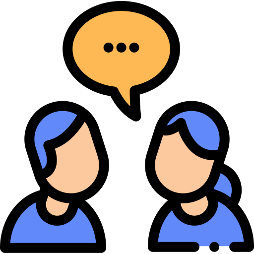 Always helping - conversation icon representing emotional support